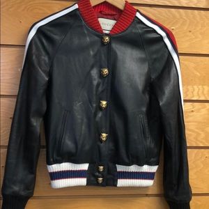 Gucci leather black jacket hollywood